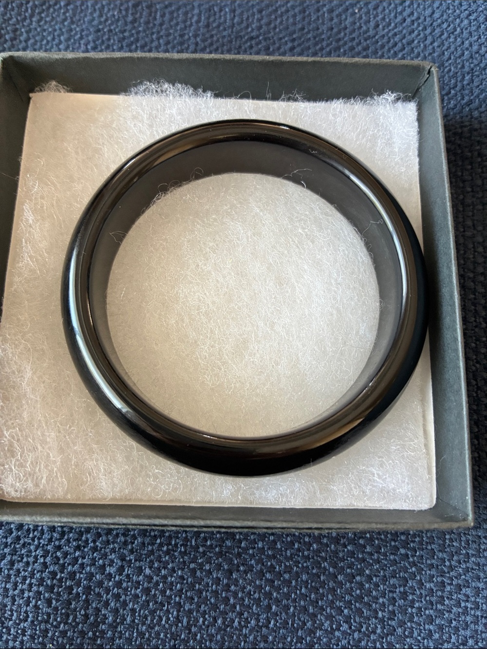 Classic Black Resin Women’s Bangle Bracelet